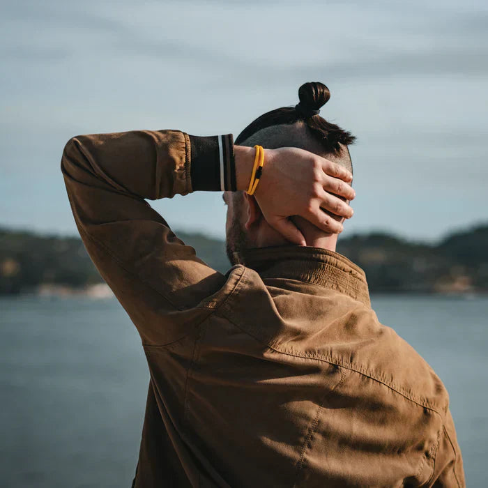 Milan Yellow Minimalist Wave Rope Bracelet - Mettz Signature