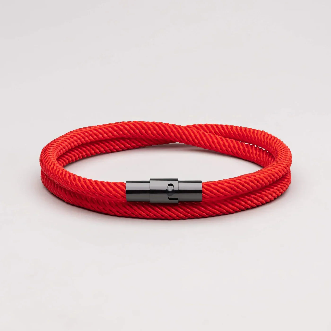 Milan Red Minimalist Wave Rope Bracelet - Mettz Signature