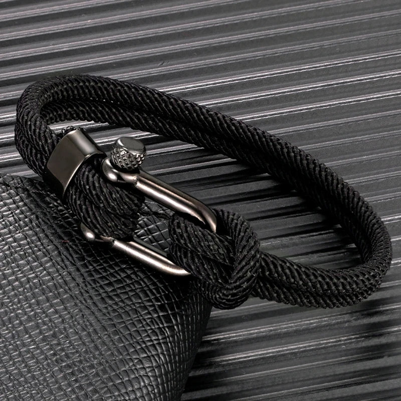 Malibu Black Navy Rope Bracelet - Mettz Signature