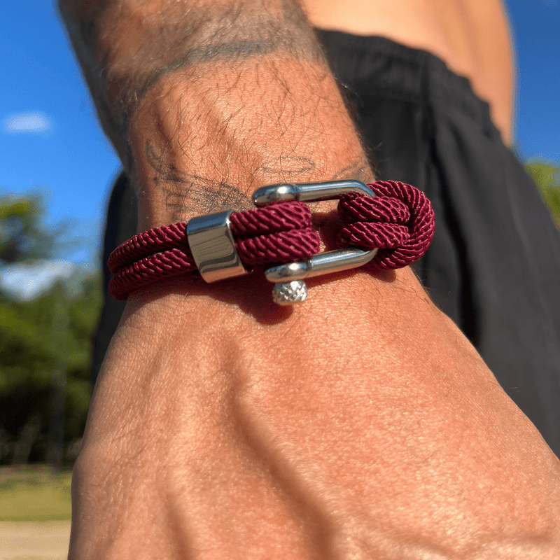 Malibu Navy and Wine rope Bracelet - Mettz Signature