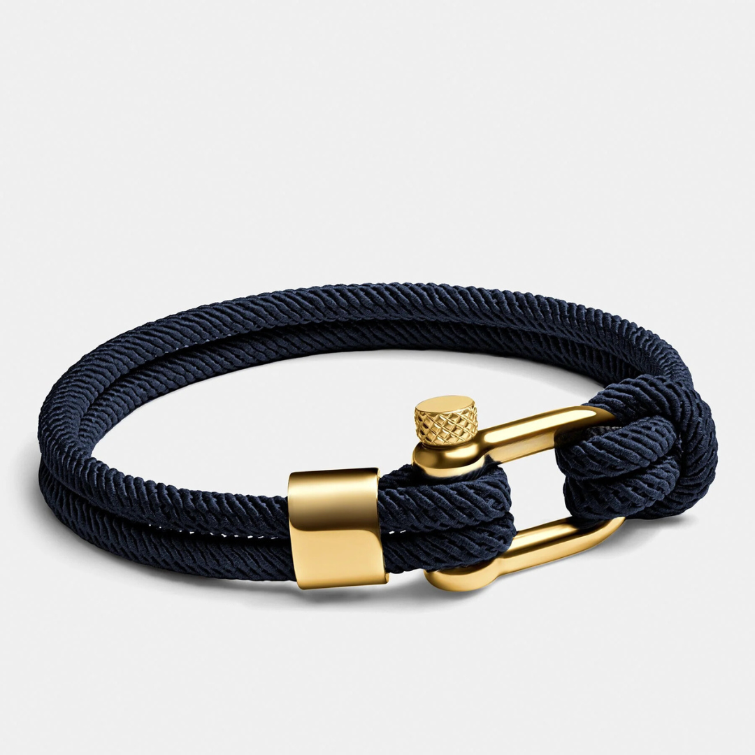 Bracelet Navy Blue Gold - Mettz Signature