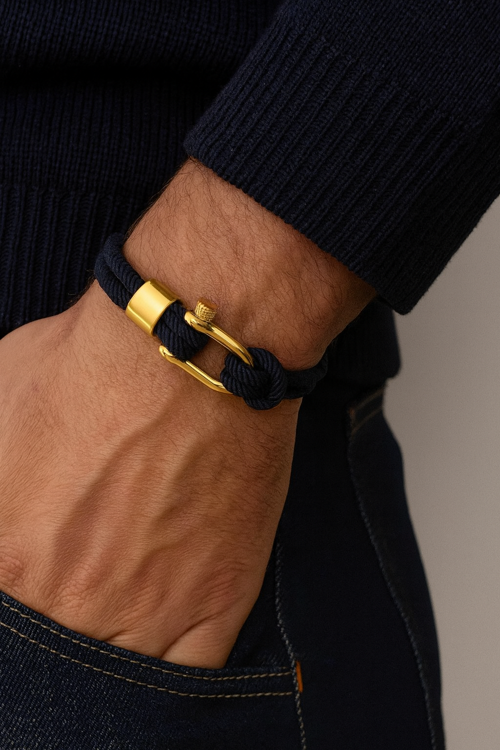 Bracelet Navy Blue Gold - Mettz Signature