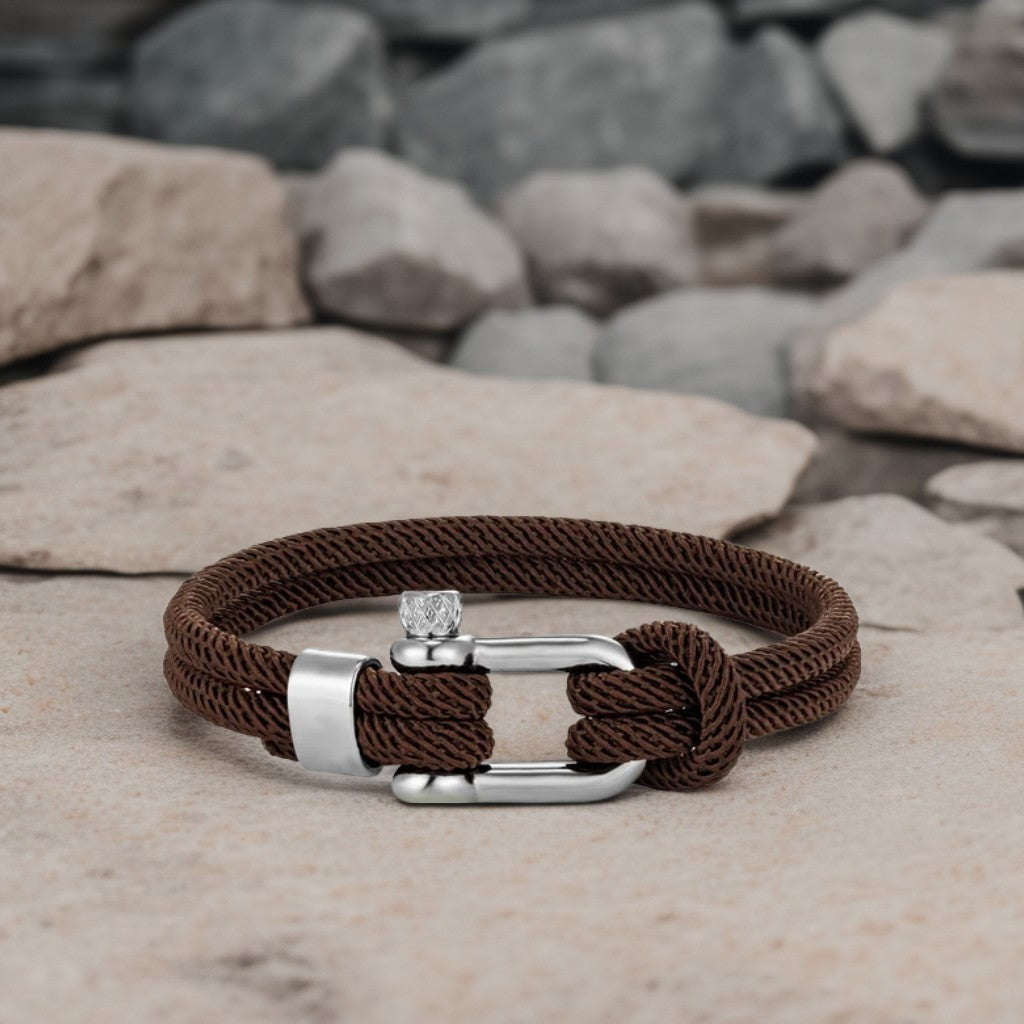 Malibu Navy and Brown Rope Bracelet - Mettz Signature