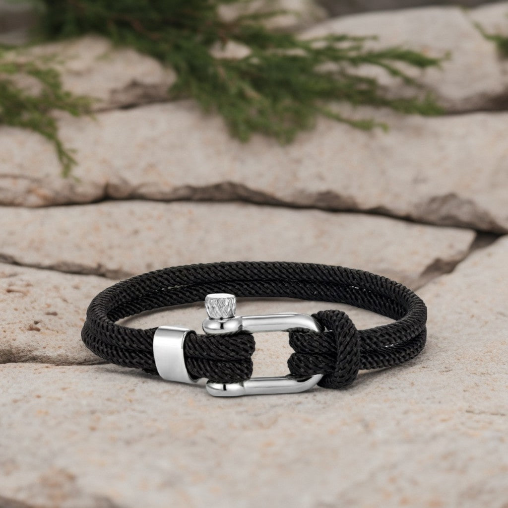 Malibu Black Navy Rope Bracelet - Mettz Signature