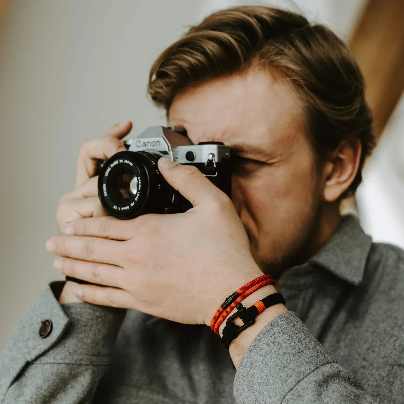 Milan Red Minimalist Wave Rope Bracelet - Mettz Signature