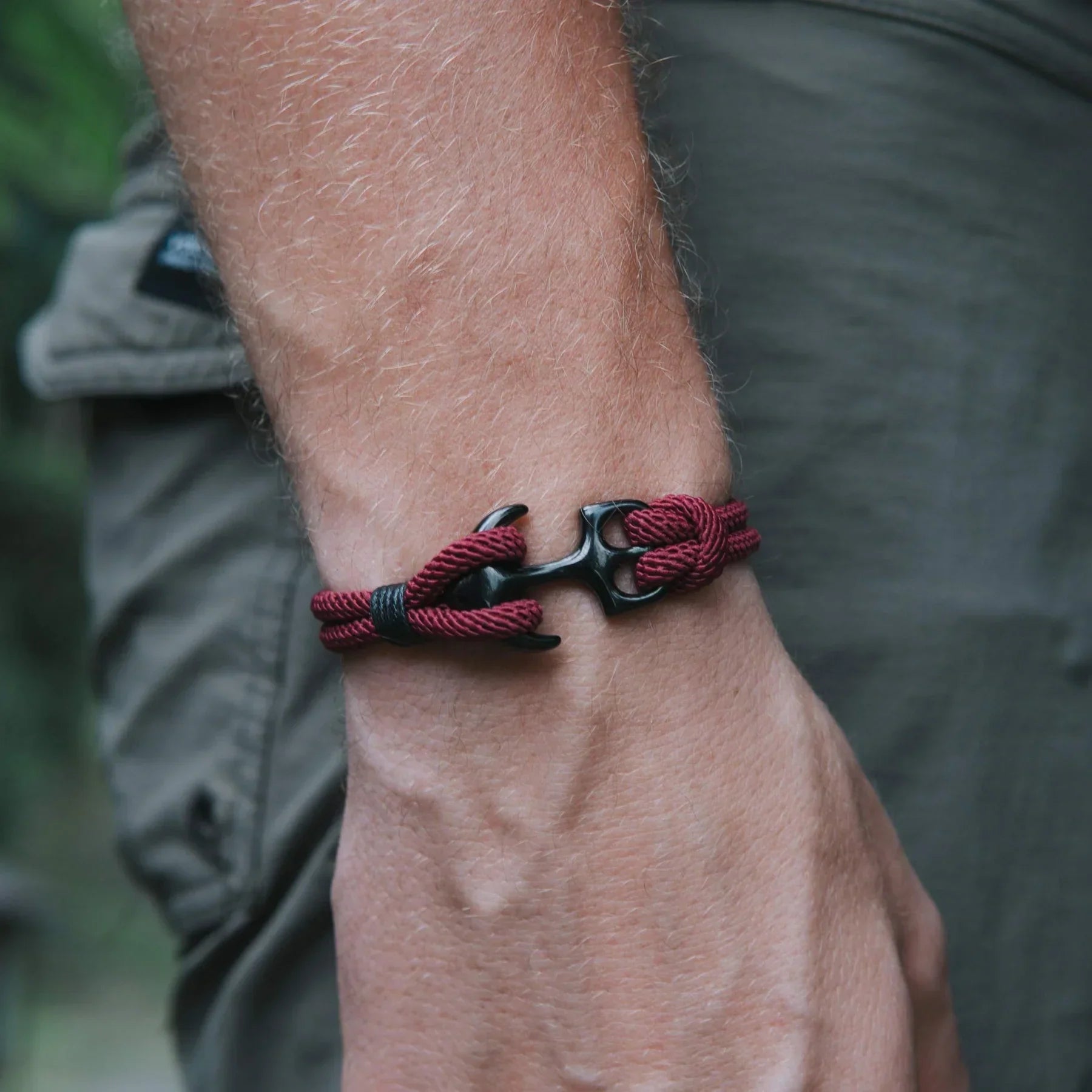 Anchor Braided Wine Rope Bracelet - Mettz Signature